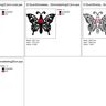 Stickdatei Schmetterling Linie Schnörkel Blumen Silhouette thumbnail number 9