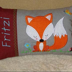 Fuchs - Kissen ITH -  Stickdatei mit Taschenbild 