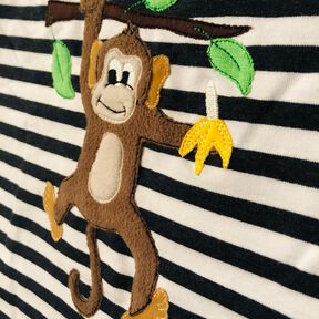  Stickdatei Affe mit Banane doodle 3 Größen