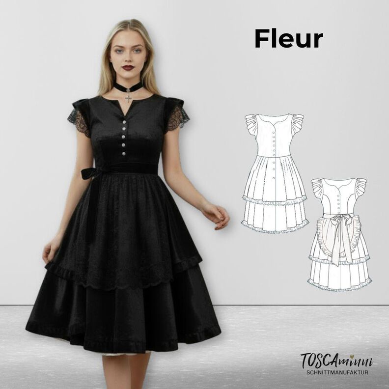 Schnittmuster Dirndl Fleur Gr. 34-54  Beamerdatei image number 1