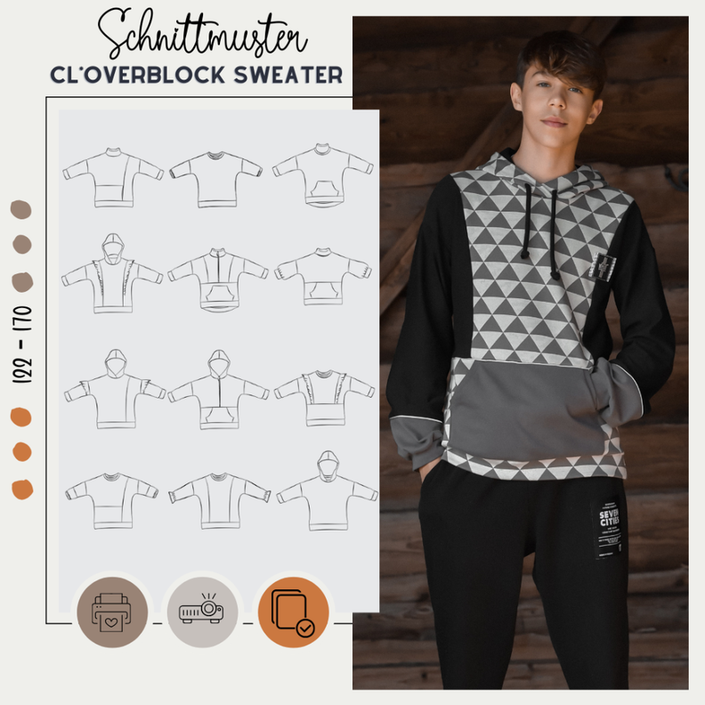CL*OVERBLOCK SWEATER MAXI 122-170 image number 1