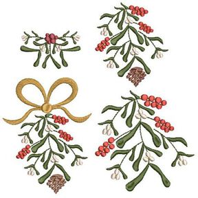 Stickdatei Mistelzweig Weihnachtszweig