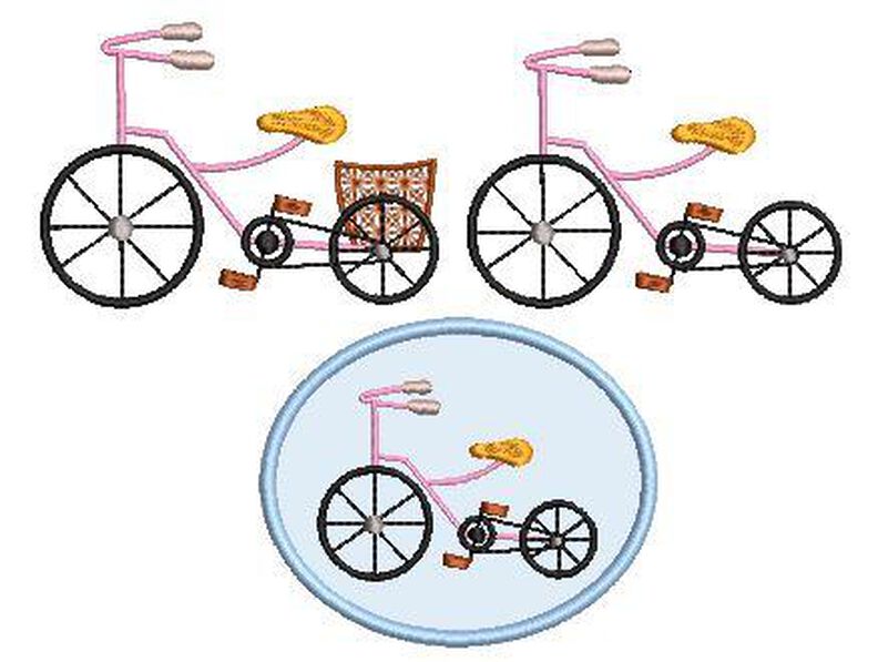 Stickdatei Fahrrad 3er SET 10x10cm image number 7