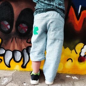 "Flip-Star-Big" ganzjährige Webwarehose 80-140 Windelfrei