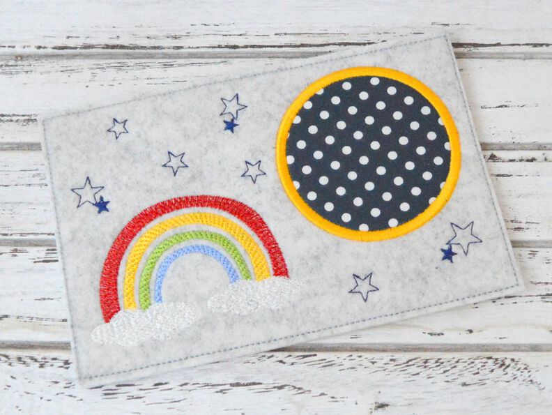 Stickdatei Untersetzer Regenbogen 13x18cm image number 4