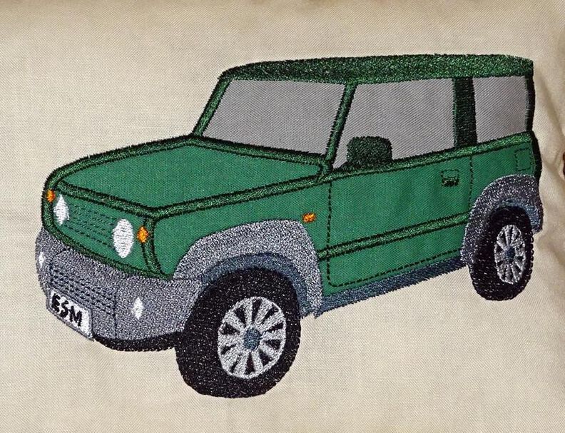 Stickdatei - Geländewagen Auto für Stoffapplikationen image number 3