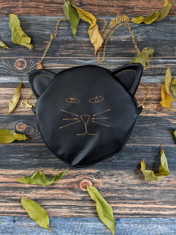 Mizton Tasche PDF Schnittmuster mit Katzenstickmuster image number 6