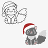 Plotterdatei Katze Weihnachten Mütze SVG PNG DXF thumbnail number 3