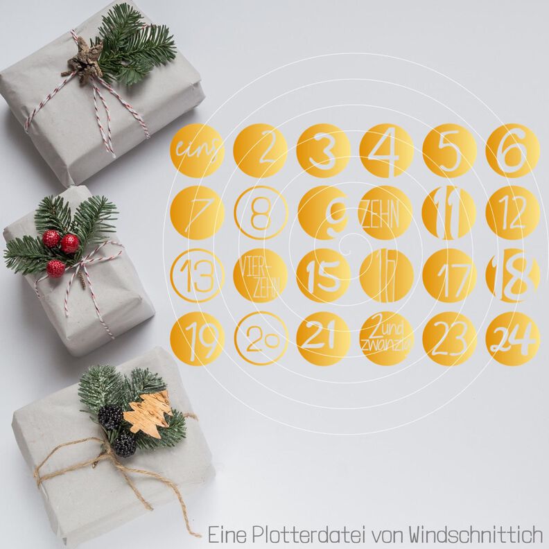 Plotterdatei - Adventskalender Zahlen  image number 5