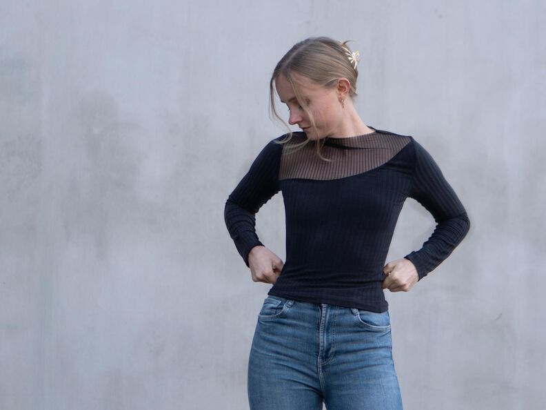 Elegantes Asymmetrisches Langarmshirt - ANOUK image number 6