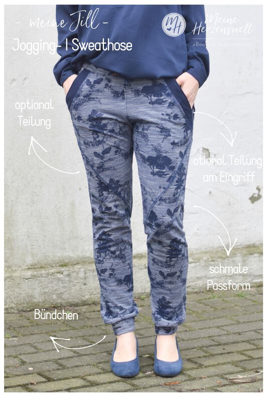 Sweathose Damen - Schnittmuster Gr. 32-58 - meine JILL #91 image number 2
