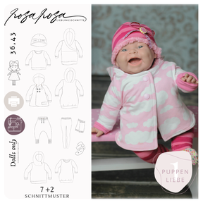 Puppenliebe ♥ 9 Schnittmuster für Puppen in 2 Größen