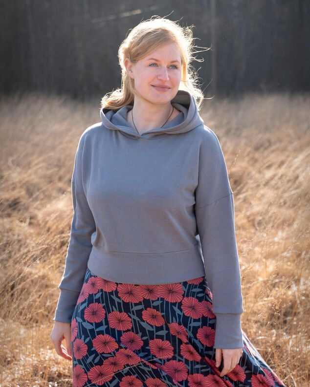 Kurzer Sweater (34-58) SALVIA Damen Schnittmuster Hoodie image number 2