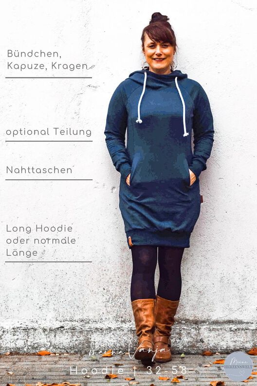 Hoodie Damen - Schnittmuster Gr. 32-58  - meine VANJA #21 image number 10