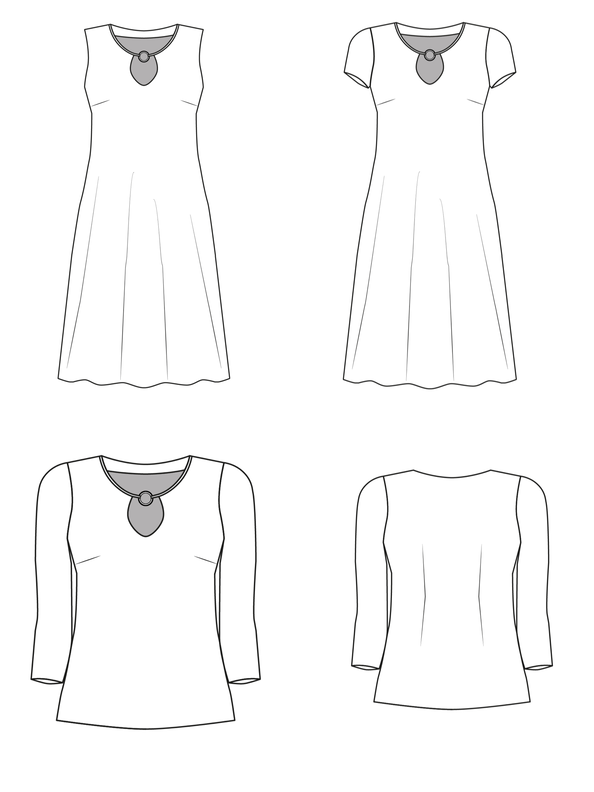 Petite SAMBA Kleid oder Shirt Gr. 34-50 PDF-Schnitt A4, A0 image number 2