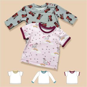 Fin – Babyshirt aus Jersey mit Knopfleisten Gr. 44–98 A4+A0