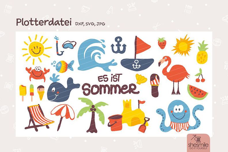 Es ist Sommer (Plotterdatei / Illustration) image number 1