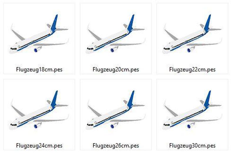 Flugzeug Stickdatei image number 6