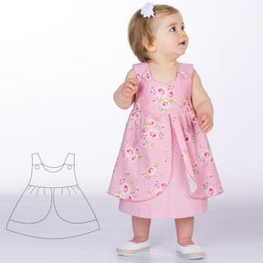 ROSA Schnittmuster Kleid mit gekräuseltem Überrockteill