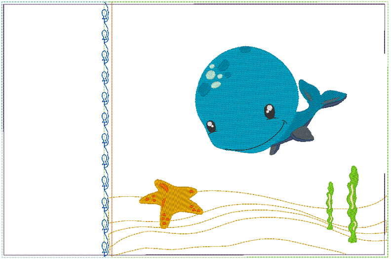 Stickdatei - Wal Kissen und L&auml;tzchen SET ITH image number 10