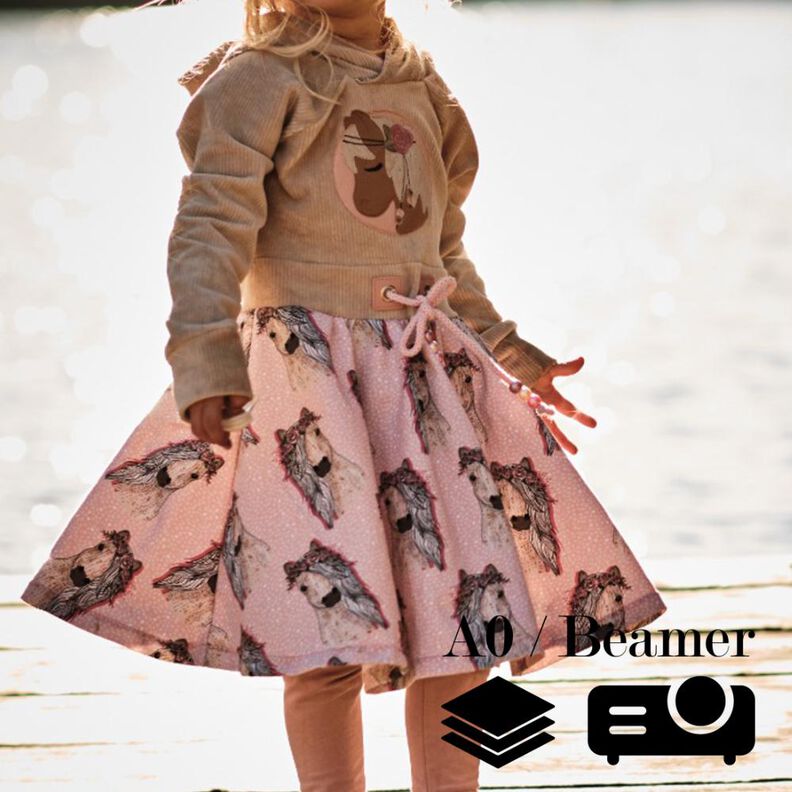 BEAMER + A0 lovely hoodie dress 50-98 Baby & Kids Kleid image number 1