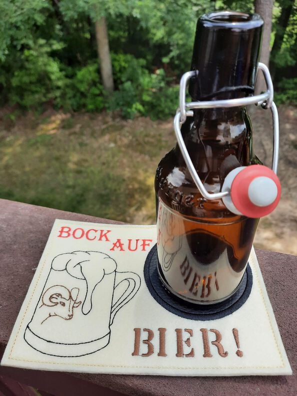 Stickdatei Bier ITH Mugrug verschiedene Größen image number 5