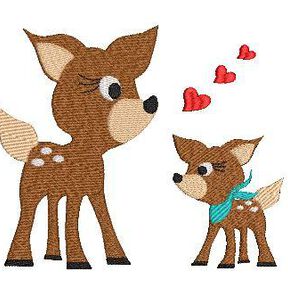 Stickdatei Reh SET 10x10 und 13x18cm