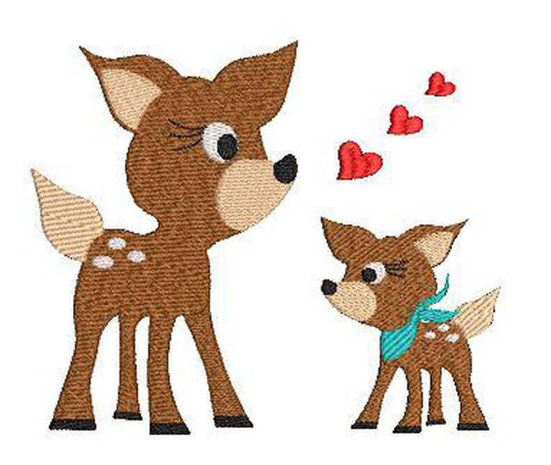 Stickdatei Reh SET 10x10 und 13x18cm image number 2
