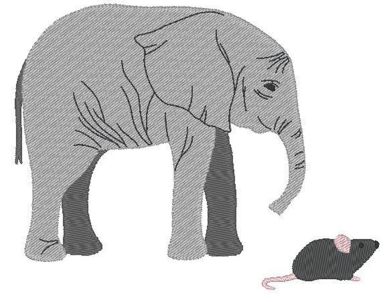 Elefant real inkl. Kissen ITH Stickdatei Maus image number 5