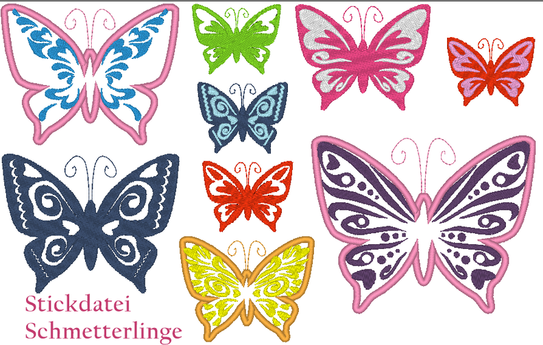 Stickdatei Schmetterling MEGA SET  image number 1