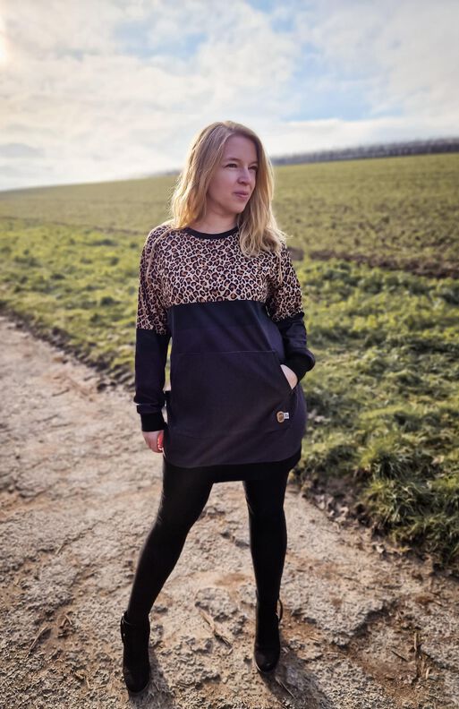 Longhoodie LARINO Gr. 32-56 gratis Plottdatei Schnittmuster image number 9