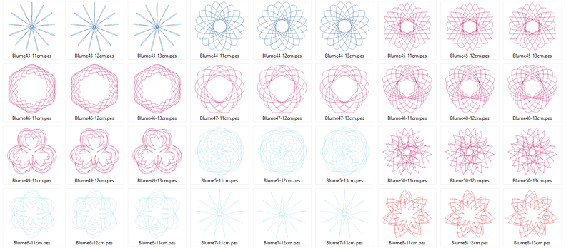 Stickdatei 49 Zirkel Mandala Blumen 11 - 13cm Teil 1 image number 9