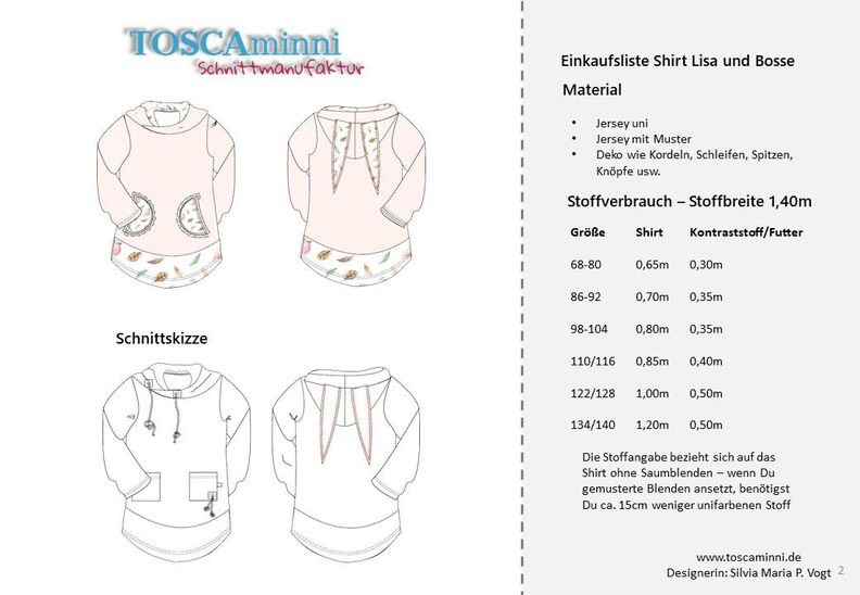 Shirt Lisa + Bosse Gr. 68-140 - Add On 2 ärmellos image number 9