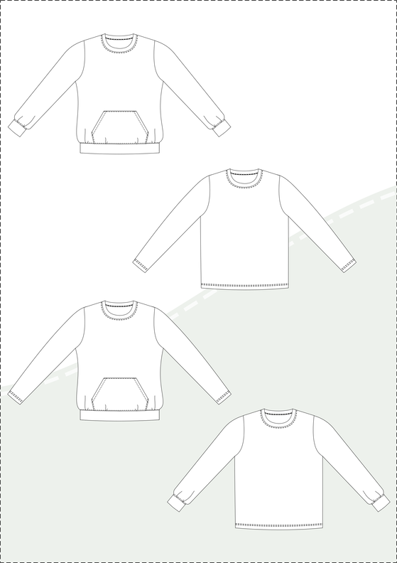 Tara – Bequemer Pullover mit Kängurutasche, BU 80-116, A4+A0 image number 5
