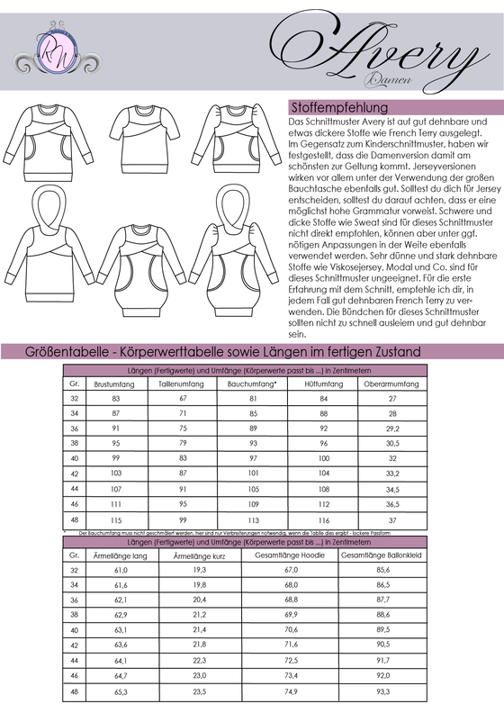 Avery Damen Hoodie/Ballonkleid Gr. 32 bis 48 image number 2