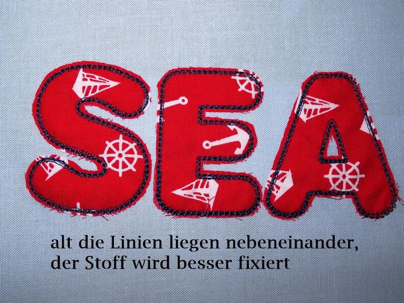 5cm Doodle Buchstaben und Zahlen Stickdatei Alphabet Zahl image number 7
