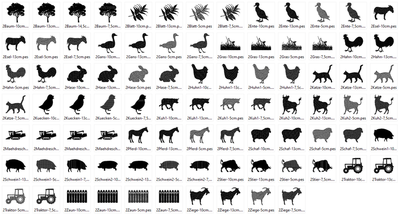 Stickdatei Bauernhof 2 Silhouetten image number 4