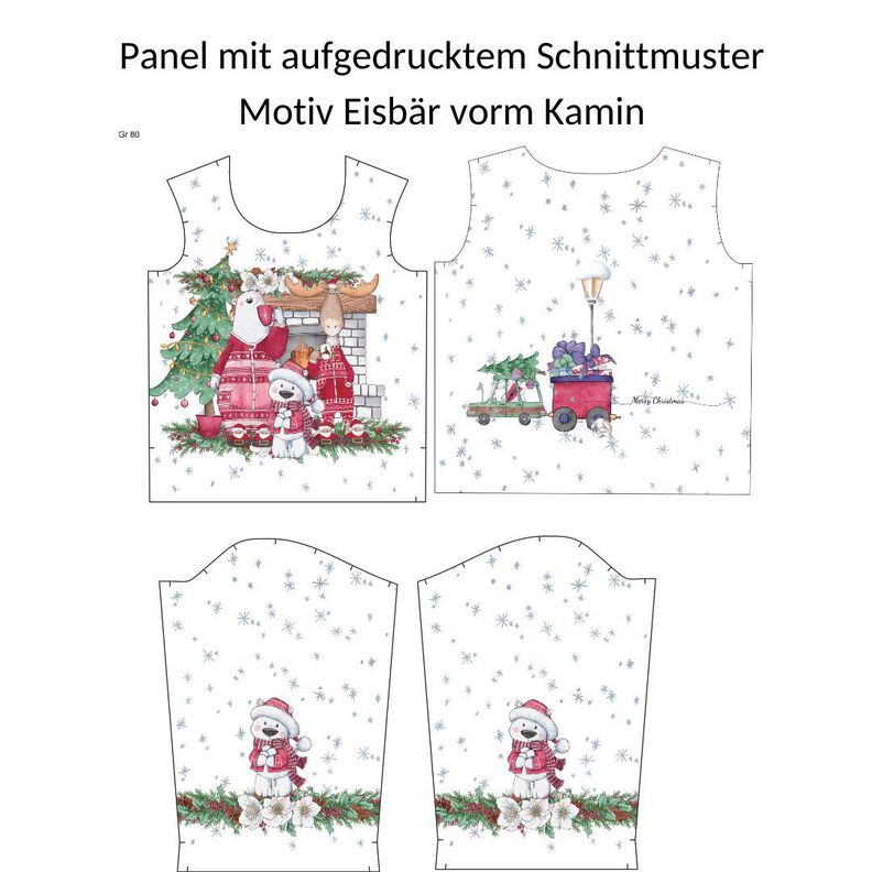 Schnittmuster Sweater Paula+Emil Gr. 80-140 + Motiv Eisbär  image number 3