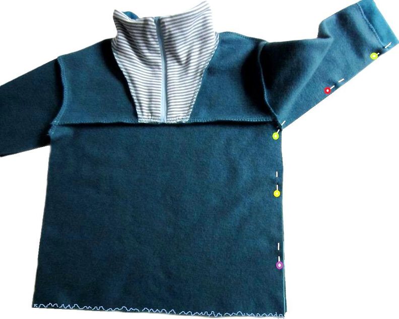 Schnitt und Anleitung Troyer Zip-Pullover Gr.80-140 image number 4
