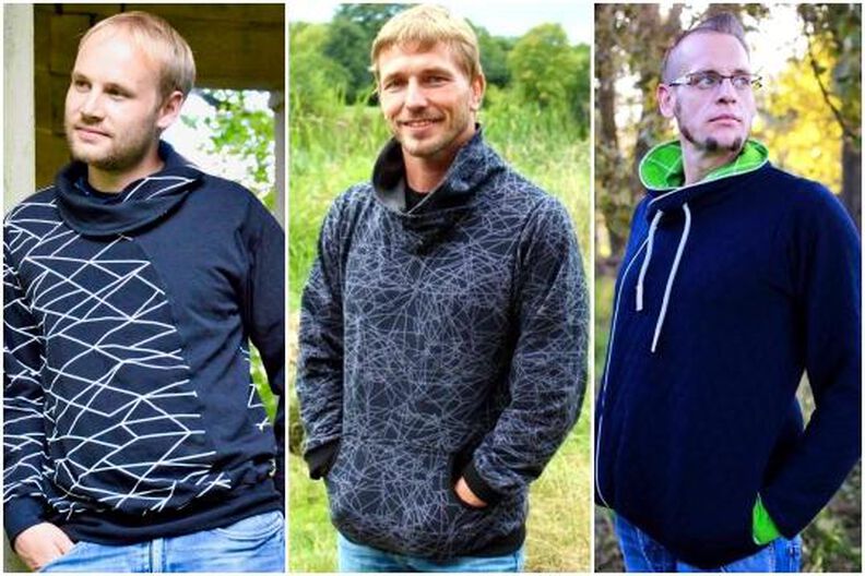 HERRENHOODIE XS - XXL MIT TEILUNG UND TASCHEN image number 8