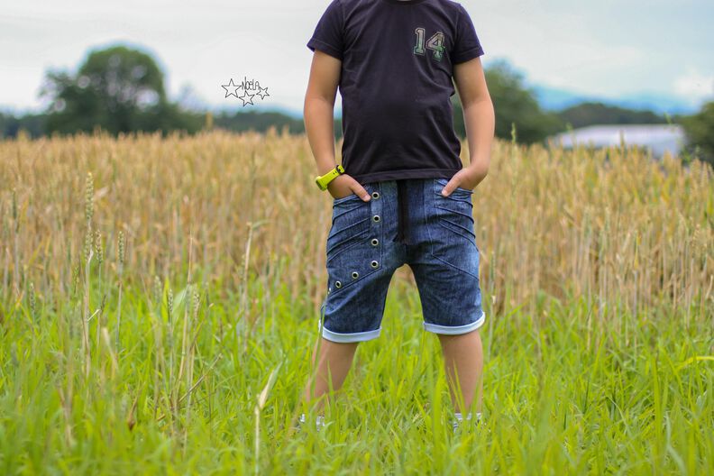 lovely baggy pants 50-164 Kombi Hose Shorts Biesen Schleife image number 6