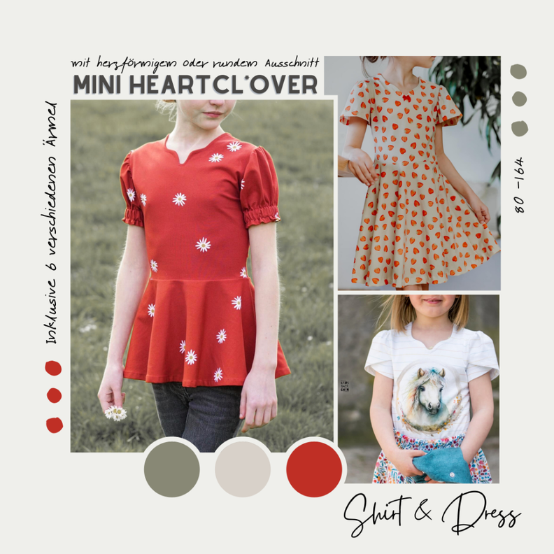 MINI HEARTCL*OVER SHIRT & DRESS (80-164) image number 1