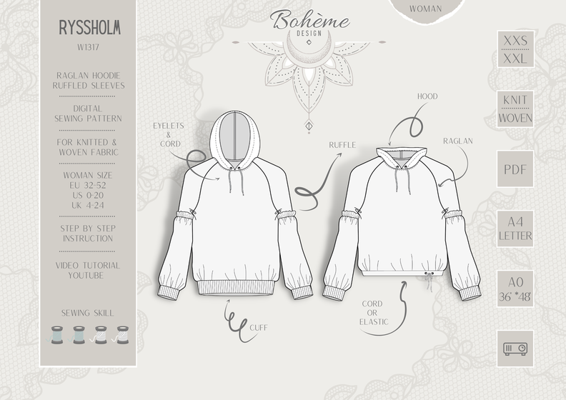 RYSSHOLM.hoodie | Damen | 32-52 image number 3