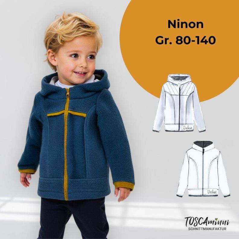 Schnittmuster Kinder Jacke Nino unisex Gr. 80-140  + Video image number 1