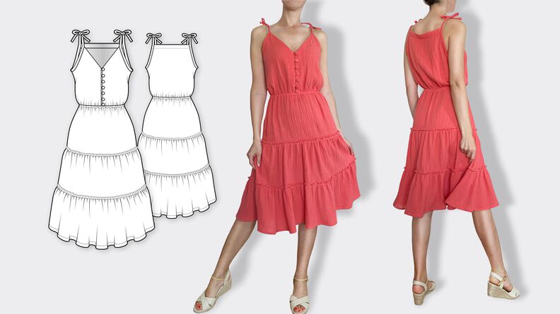 Stufenkleid Alicia | Größen 34-44 | mit Nähanleitung image number 5