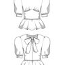 Bluse mit Schößchen Schnittmuster Damen XS-XXXL Minikleid thumbnail number 5
