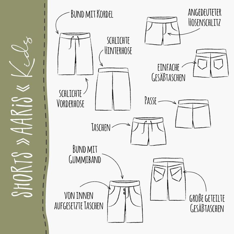 SHORTS "AARIS" KIDS - Schnittmuster und Anleitung image number 2
