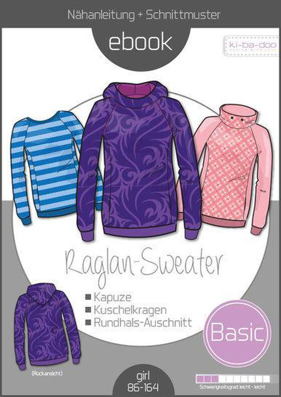 Ebook/Nähanleitung Basic Raglan Sweater Kinder Gr. 86-164 image number 2