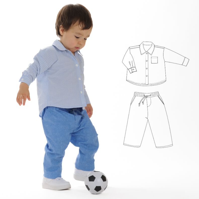 Hemd und Hose Schnittmuster Sparpaket für Baby und Kinder image number 1