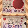 Stickdatei Valentinstag Mug Rug Herzen shut up and kiss me thumbnail number 2